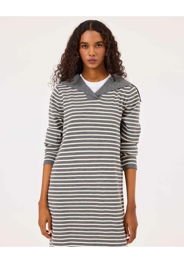 Scl Uzun Kollu Midi Boy Triko Kadın Elbise 10002421711008 Gri