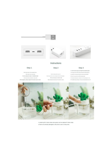 Tenfowee Cactus Şekilli Usb Nemlendirici 160ml - 7 Renkli Gece Lambası, Nano Sprey Teknolojisi, Ev/ofis Kullanıma Uygun