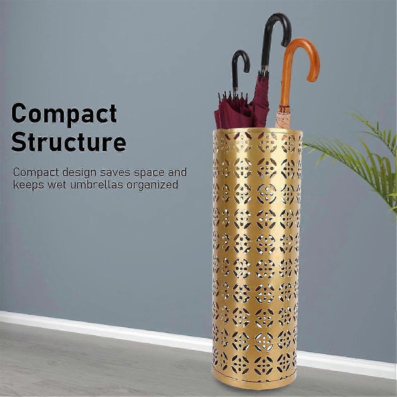 Ev Kullanımı İçin Şemsiye Rafı Ev Kullanımı İçin Şemsiye Saklama Rafı Ayaklı Şemsiye Rafı Yuvarlak Şemsiye Rafı Altın Çok Renkli