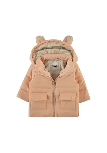 Civil Baby Pelüş Kulaklı 6-18 Ay Mont Açık Somon