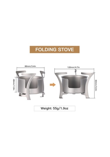 Vkemall Yeni Wst065-1 Saf Titanyum Tek Braketli Odun Yakan Soba Çok Renkli