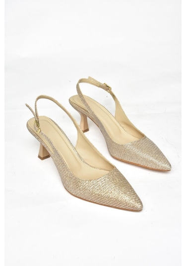 Fox Shoes S518081714 Bronz Sim Alçak Topuklu Kadın Ayakkabı Bronz
