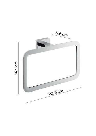 Atena Havluluk, Yuvarlak, 22.5 Cm - Krom Krom