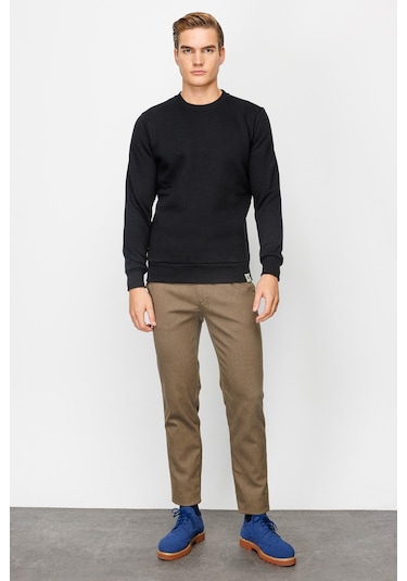 Igs İgs Erkek Siyah Standart Bisiklet Yaka Sweatshirt Siyah