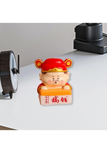 Suntek Magideal Çin Zenginlik Tanrısı Heykeli Küçük Cai Shen Yatak