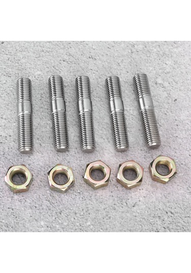 Kosona Mitsubishi Dsm 1g Evo1-10, Subaru Td05h Td06 Turbo Uyumlu 304 Paslanmaz Çelik M10x1.25 5 Adet Somun Seti - Yüksek Sertlikli, Korozyon Direnci