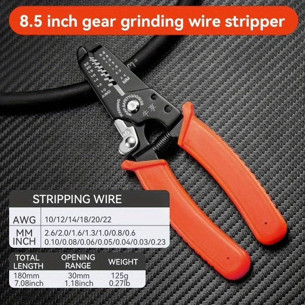 Chenkestoreone 160mm Tel Kesme Sıyırma Ve Krimpa Aleti, Kabuk Sıyırıcı, Elektrik Kablosu Aletleri