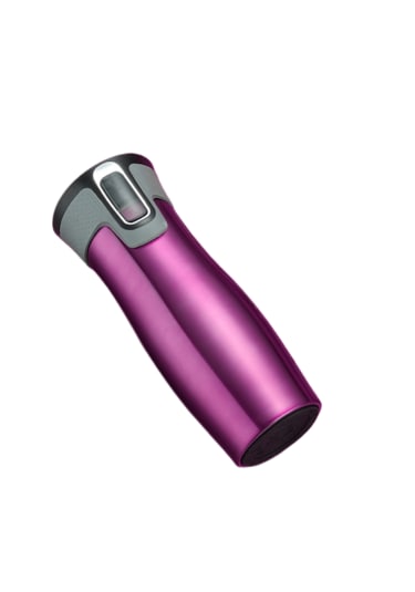 Paslanmaz Çelik Taşınabilir Araba Bardağı-gül Kırmızısı