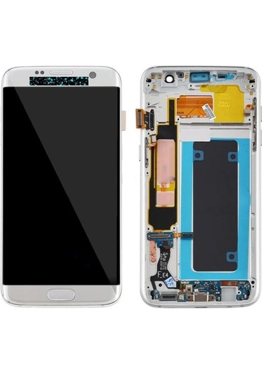 Samsung Galaxy Uyumlu S7 Edge Sm-g935 Lcd Ekran Dokunmatik Çıtalı Silver