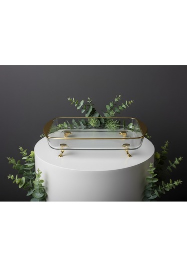 Alfafe Home Mini Ayaklı Sunum Servis Ve Derin Borcam Gold