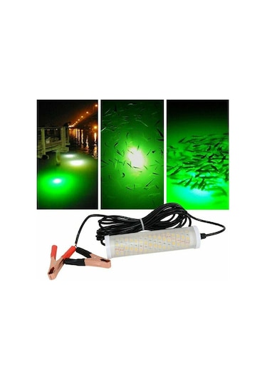 Monyee 12v Yeşil Led Balık Çekici Sualtı Işık Lambası - 99 Led İle Gece Balık Avı Işığı Şeffaf
