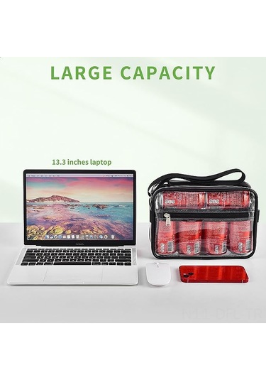 Dofolink Stadyum Onaylı Şeffaf Tek Omuz Çanta - Spor, Konser, Seyahat İçin Dayanıklı, Su Geçirmez Pvc Materyal Ve Ayarlanabilir Askı Çok Renkli