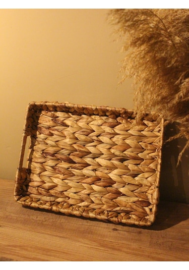 Hasır Su Sümbülü Dikdörtgen Tepsi Küçük Boy Diğer