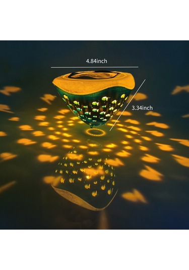 Youmex Yüzülebilen Balık Desenli Led Işık - 6 Farklı Renk Modu 2 Dinamik + 4 Statik - Havuz, Banyo, Bar Partisi Dekorasyonu 1 Adet, Pil Dahil Değil Mavi