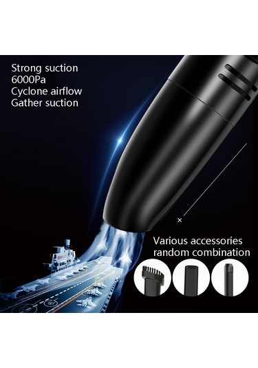 Araba El Taşınabilir Elektrikli Süpürge Küçük Araba Elektrikli Süpürge Kablosuz Siyah