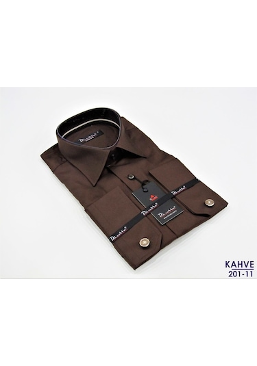 Dicotto Micro Kumaş Kol Düğmeli Slim Fit Düz Renk Erkek Gömlek Beyaz