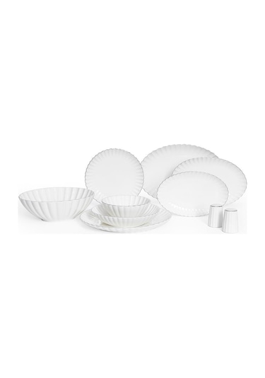 Maxx Doria Parthenon Platinum 12 Kişilik 58 Parça Yemek Takımı Pa2069 Beyaz