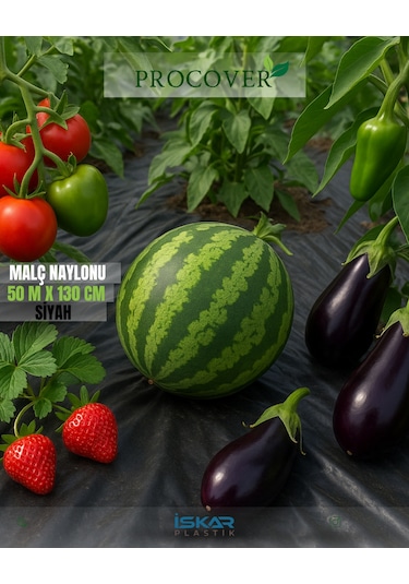 Çilek Naylonu - 50 Mt - 130 CM Genişlik - 80 Mikron - Malç Naylonu