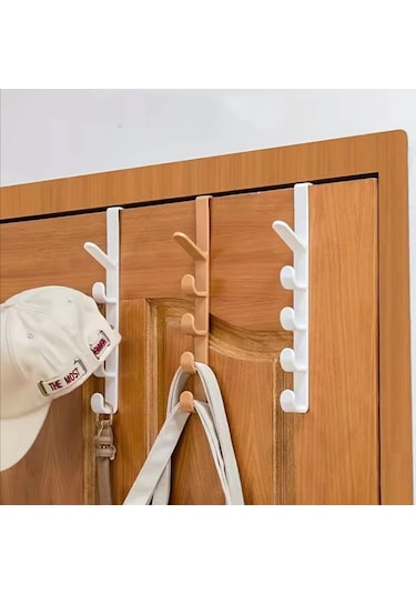 Kapı Arkası Dikey 5 Kancalı Eşya Askısı-al4833 2 Adet Siyah