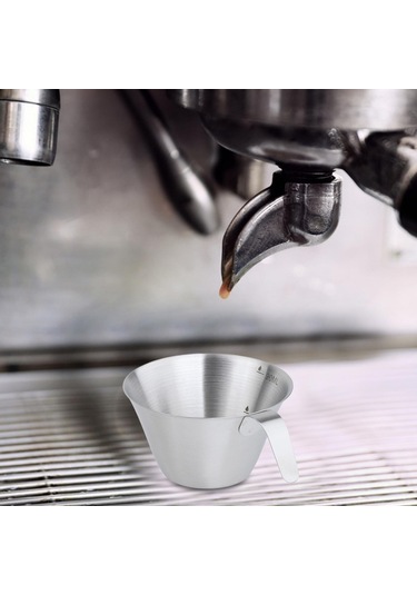 Suntek Ölçekli Espresso Ölçüm Kabı Mutfak Aletleri Çay 100ml Gümüş