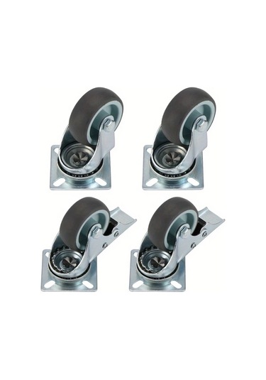 Dashanshop 2 Inç Tpu Tekli Tekerlek 4lü Set 2 Frenli 2 Frensiz Universal Döner Tekerlek