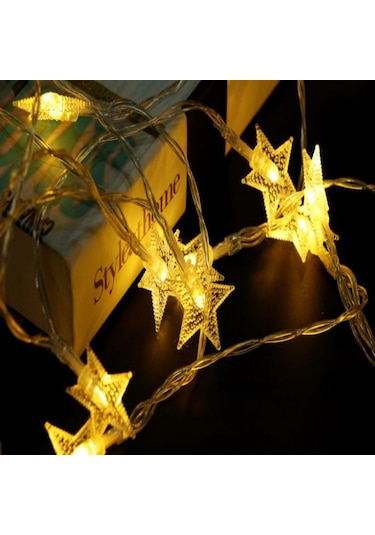 Ximistore9 Yıldız Led Işık Zinciri, 3 Metre 20 Işık, Pilli, Renkli, Su Geçirmez, Dekoratif, Uzun Ömürlü.