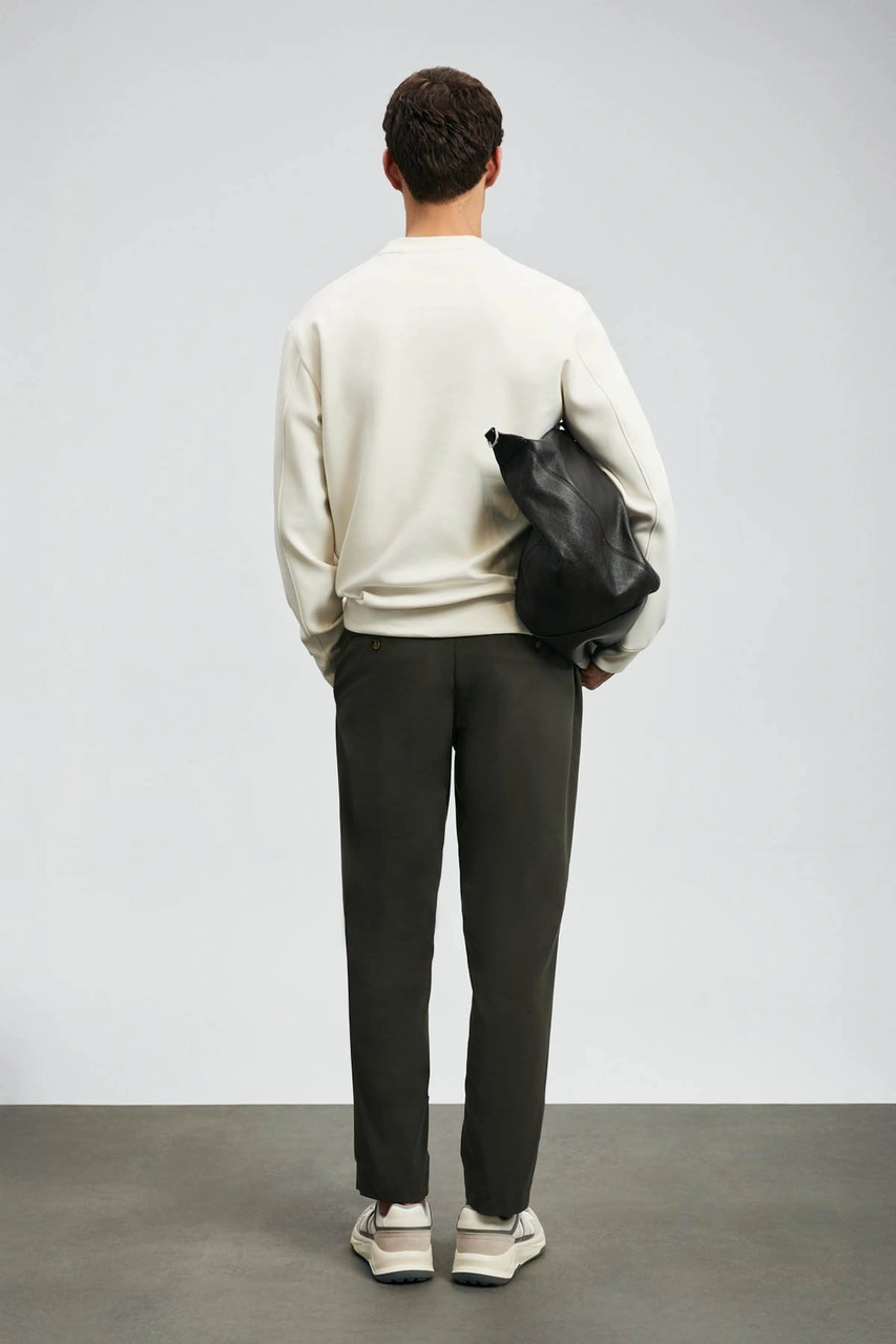 Lufian Luther Ekru Erkek Sweatshirt 112030171 Ekru