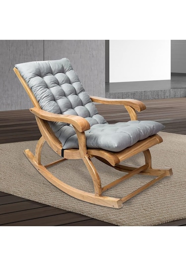 Sones 120x50x8cm Ev Yumuşak Şezlong Minderi Bahçe Kumaş Sırtlıklı Rattan Sandalye Minderi Bordo