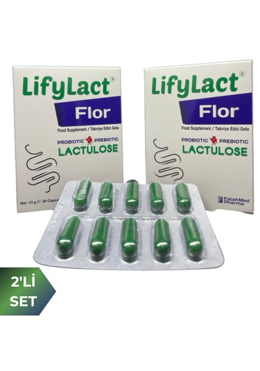 Flor Probiyotik Kapsül , Prebiyotik , Laktuloz, 2'li Avantaj Paketi