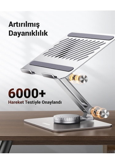 Ugreen Yükseklik Ve Açı Ayarlı 360 Derece Döndürülebilir Alüminyum Tablet Notebook Standı, 90849