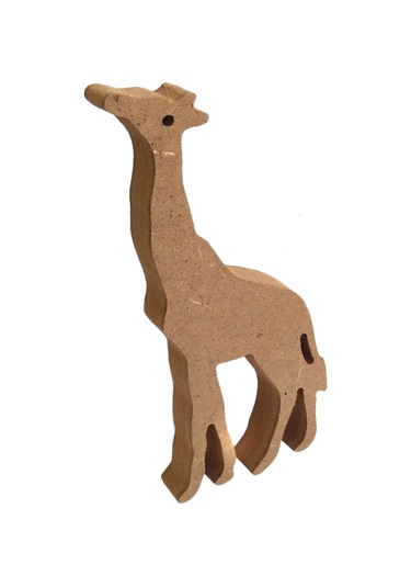 Na Neşeli Ahşap 15 Cm Ahşap Zürafa Figürü 18 Mm Dik Durabilen Ahşap Boyama Ürünü . Oda Süsü Dekoratif Obje Model Neseli234568567