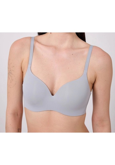 Freshness Msf02 Geniş Sırt Kuşaklı Lazer Kesim Sütyen Gri