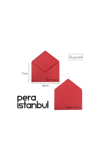 Pera İstanbul Renkli Küçük Zarf 7x9 Cm 100 Lü Paket