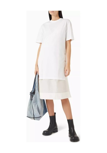 3.1 Phillip Lim Oversize Tişört Midi Elbise Rahat Ve Modern Günlük Şıklık Beyaz
