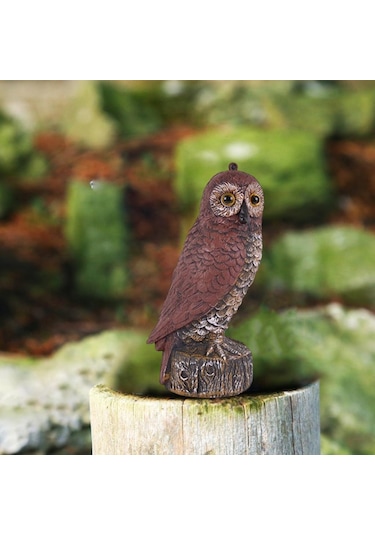 Homyl Sahte Baykuş Korkuluk Heykeli Yard Için Kuşları F