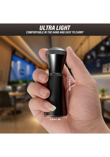 Honmex Espresso Kahve Tozu Karıştırıcı Seti: Alüminyum Kollü, 7+10 Paslanmaz Çelik İğne Ve Tabanlı Tutucu Siyah Siyah