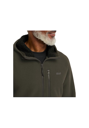 Jack Wolfskın Jack Wolfskin Lake Ridge Hooded Erkek Yeşil Outdoor Ceketi E0205 Haki