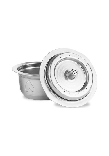Honmex 304 Paslanmaz Çelik Tekrarlı Kafe Kapsülü Seti Kaşık+fırça - Nespresso Vertuoline Gca1, Delonghi Env135/150, Vertuoplus Bnv450wht1buc1 Uyumlu, 12.5g Toz 70ml Kremalı Kahve Gümüş