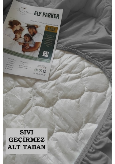 Ely Parker Alez Sıvı Geçirmez Mikro Kapitoneli Fitted Çift Kişilik Tek Kişilik Bebek Alezi Su ELYMKRKAPFIT00 Siyah