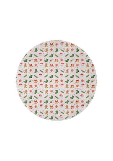 Noel Desenli 47 İnç Yuvarlak Flanel Battaniye, Yetişkin Ve Çocuk İçin, Yumuşak, Rahat Ve Hafif Noel Baba Noel Çorabı