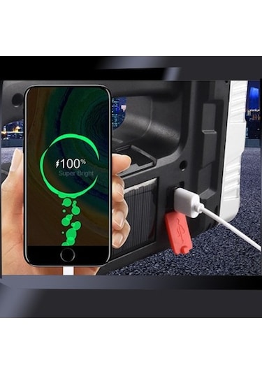 Watton Solar Panelli Ledli Fener Watton Wt-614 Gri - Siyah