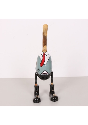 Öğrenci Ördek El Oyması Teak Gövde 41x17x13 Cm