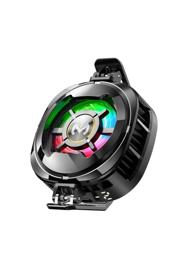 Polham Magsafe Uyumlu Telefon Soğutucu Dijital Isı Göstergeli, Rgb Led Işıklı, Turbo Fanlı 6000 Rpm, Klipsli Tutucu