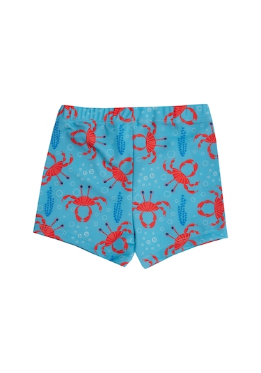 Uv Korumalı Erkek Çocuk Deniz Şortu Bebek Şortu 5250 Yengeç Mavi Mavi
