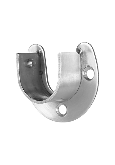 Qingmipy 32mm Çelik Gömlek Asma Kolu Tabanı, Banyo Havlu/perde Çubuğu Bağlantı Tabanı, 2 Adet, Kalın Çelik, Dolap İçin Açık Flanş Tabanı