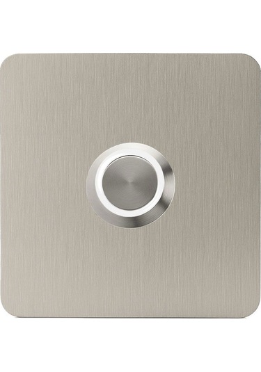 Lockway Z403b Paslanmaz 304 Kare Zil Butonu 70x70mm Beyaz Led