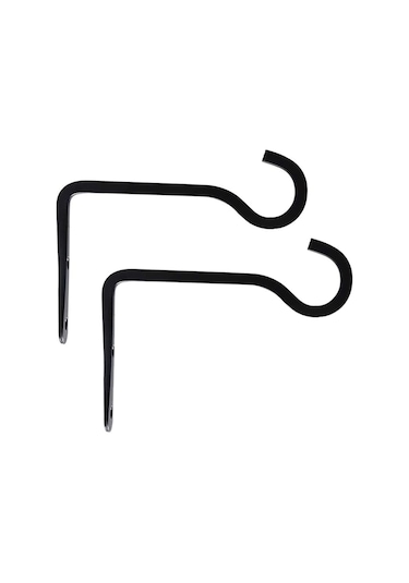 Lebihmurah 3325 Çit Kancaları-2 Metal Kanca 2 Genişleme Cıvatası 2 Vida-siyah