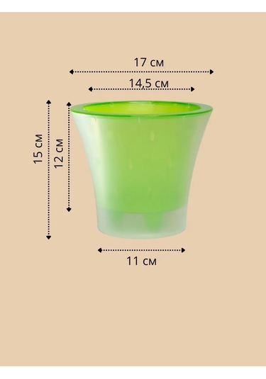 Live-in-green 2 Litre Orkide İçin Şeffaf Plastik Saksı Takımı 342131427