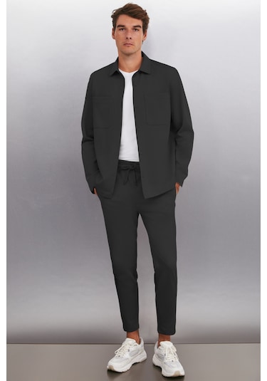 Grımelange Jeshua Erkek Regular Siyah Pantolon Siyah