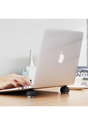 Ximistore9 Laptop Mikro Mantar Stantı: Taşınabilir Masaüstü Yüksekleyici Soğutucu, Siyah, Dayanıklı Ve Kompakt